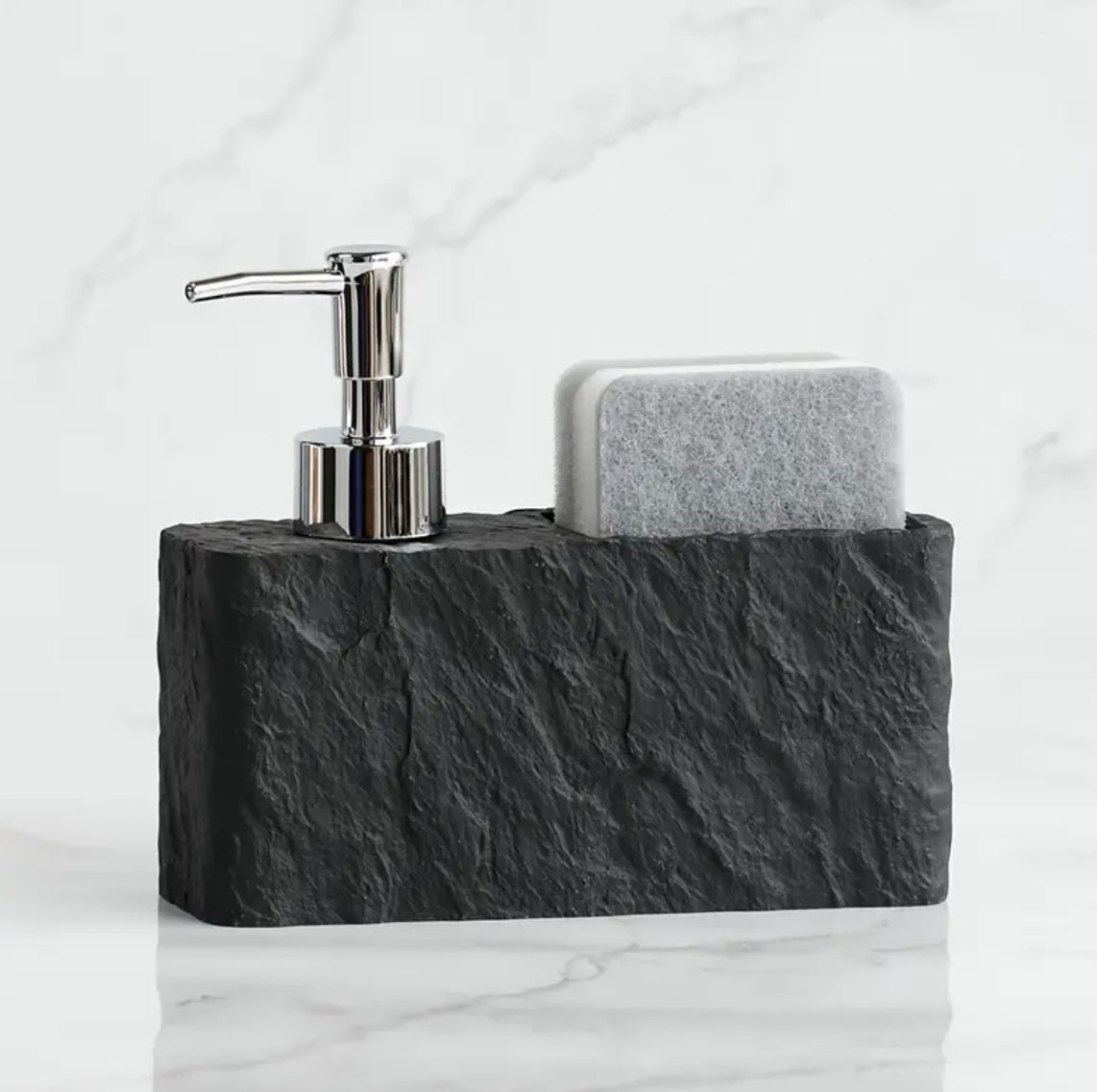 Stone soap dispenser