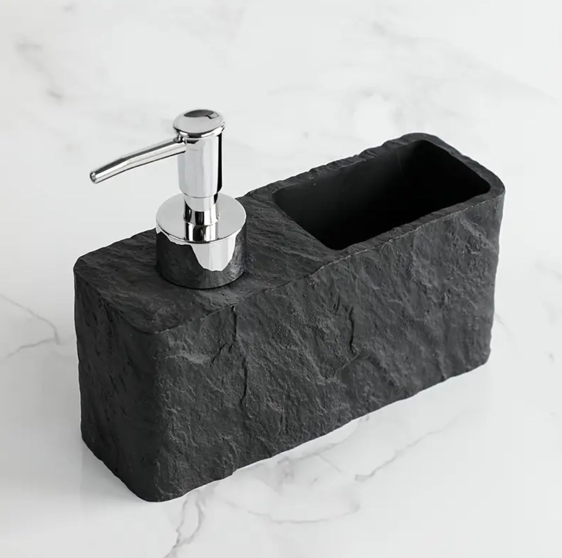 Stone soap dispenser