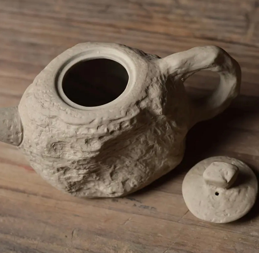 Stone Texture Teapot Set with 2 Cups – Modern Liminal Design
