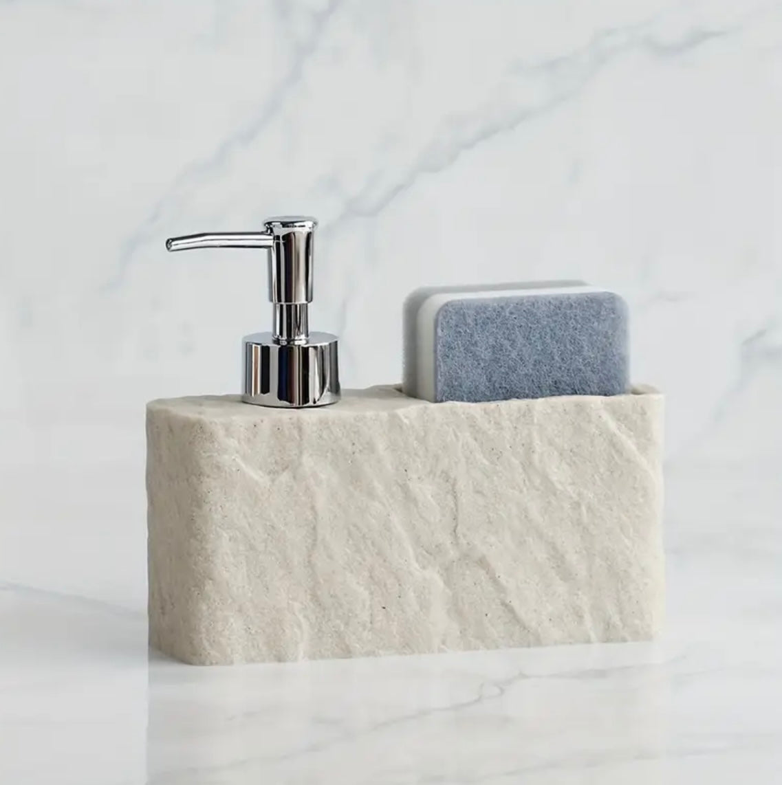 Stone soap dispenser
