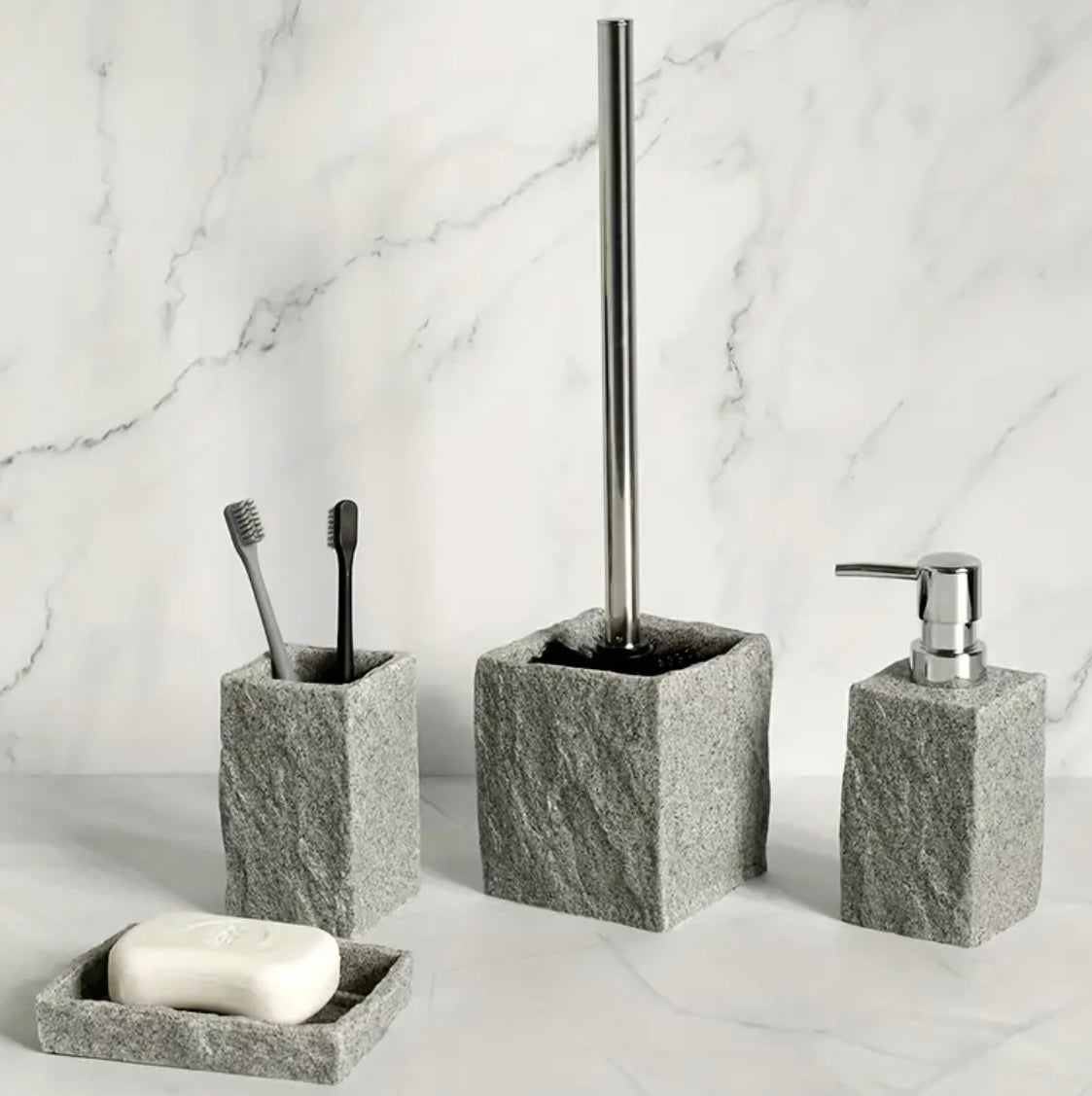Luxury Stone Bathroom Accessories Set