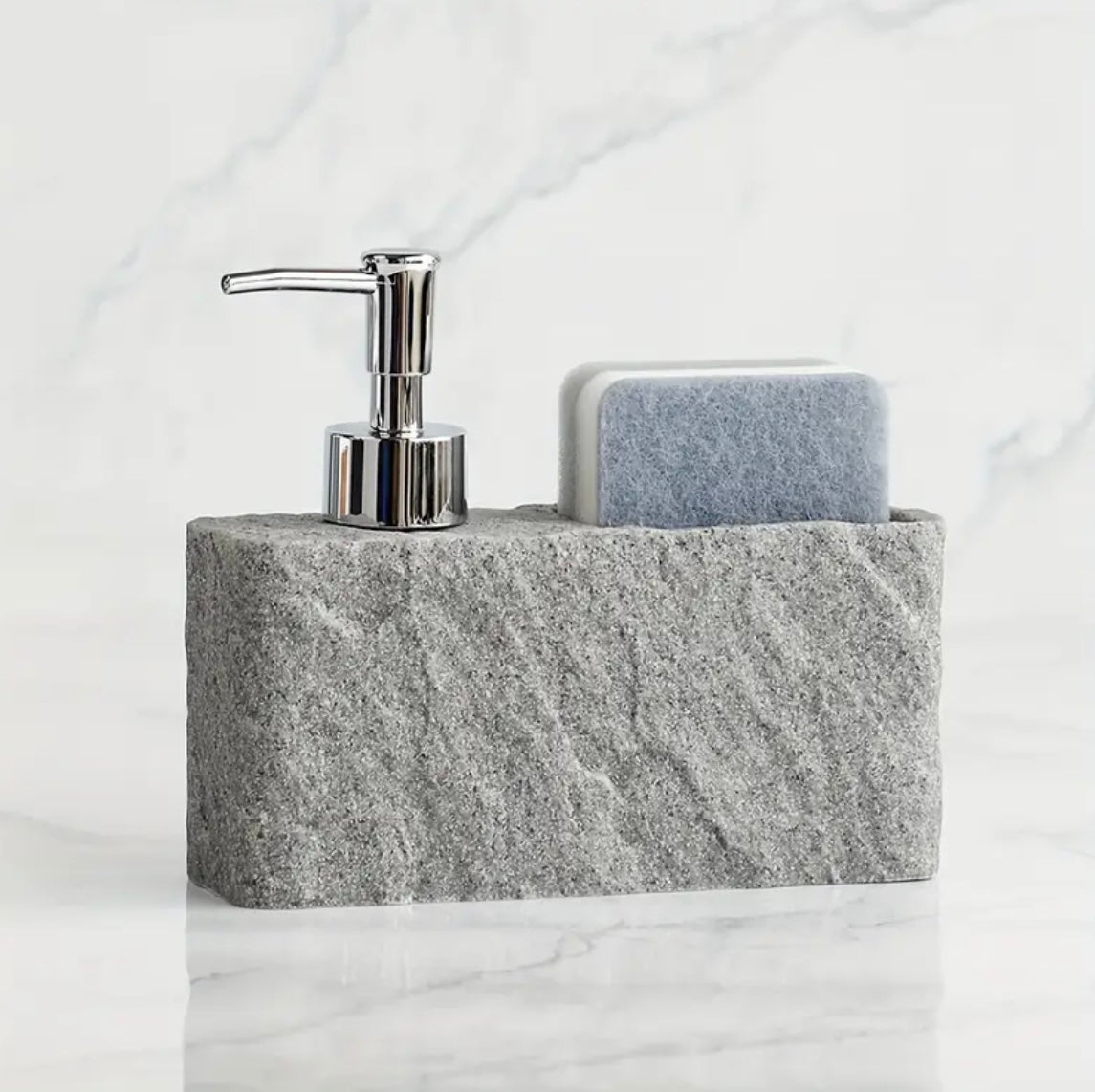 Stone soap dispenser
