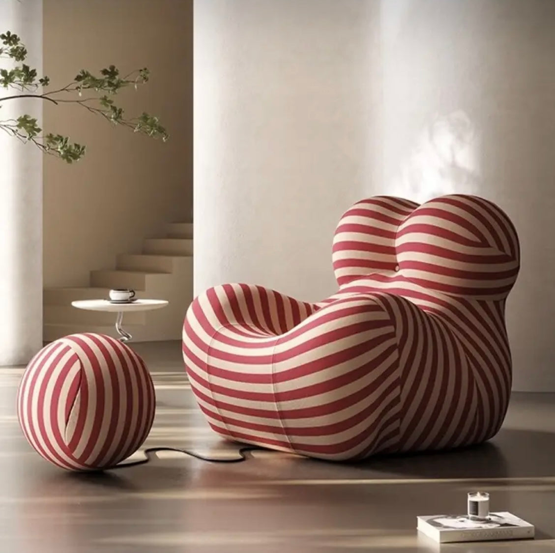Modern sofa & pouf