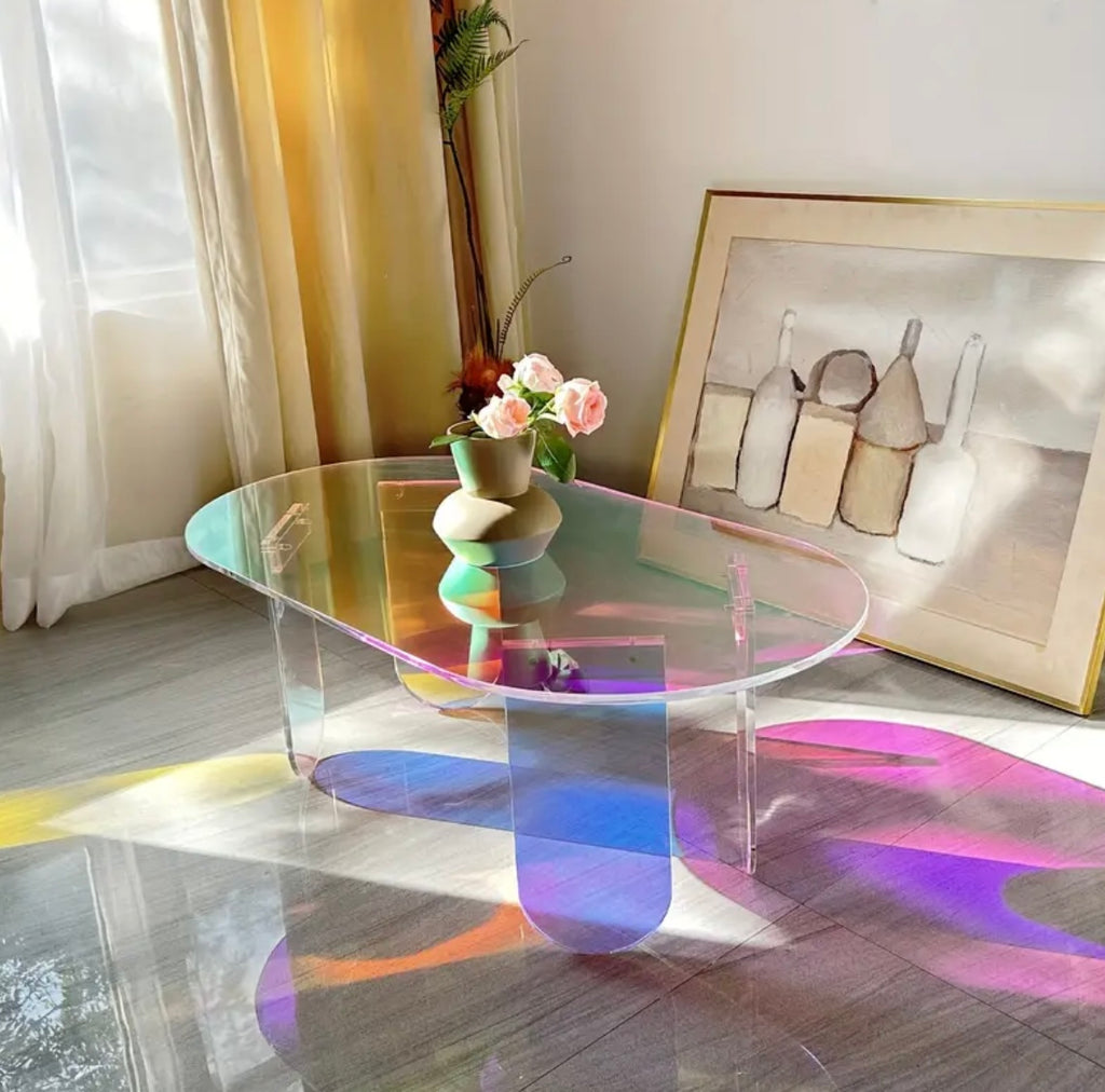 Oval Acrylic Coffee Table