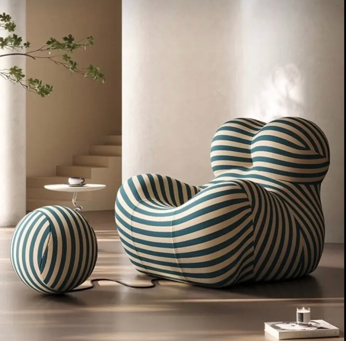 Modern sofa & pouf